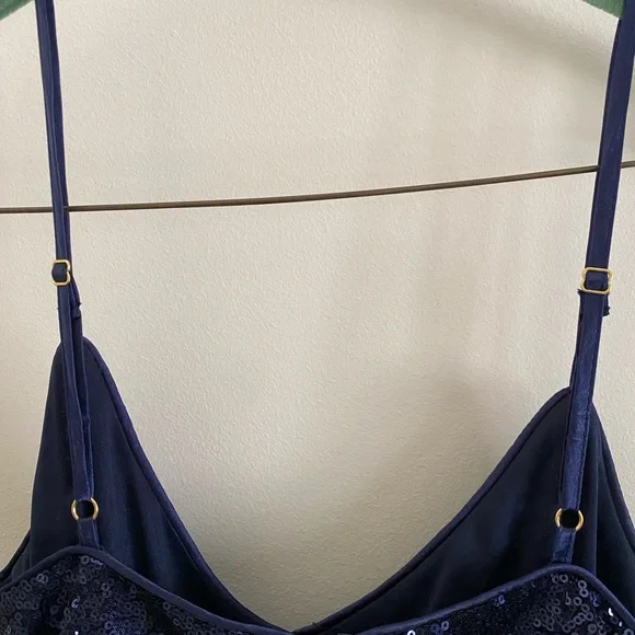 Lulu’s Disco Nights Navy Blue Sequin Bodycon Mini Dress Size Small - Picture 3 of 9
